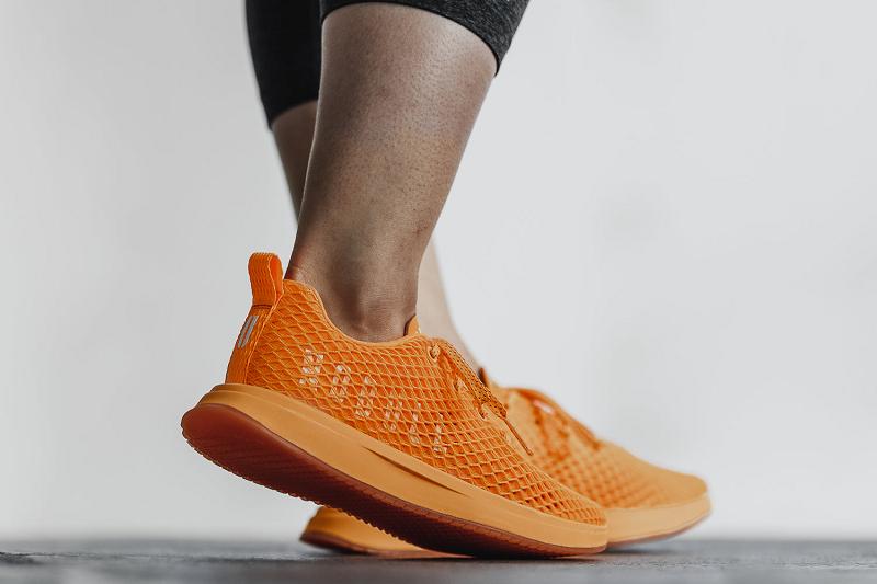 Nobull Neon Orange Mesh Runner Women's Running Shoes Orange | USA X1771Y